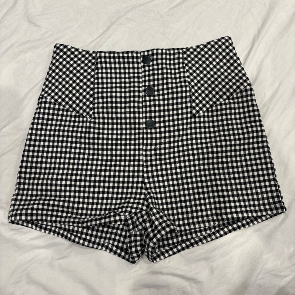 Windsor High Waisted gingham Shorts